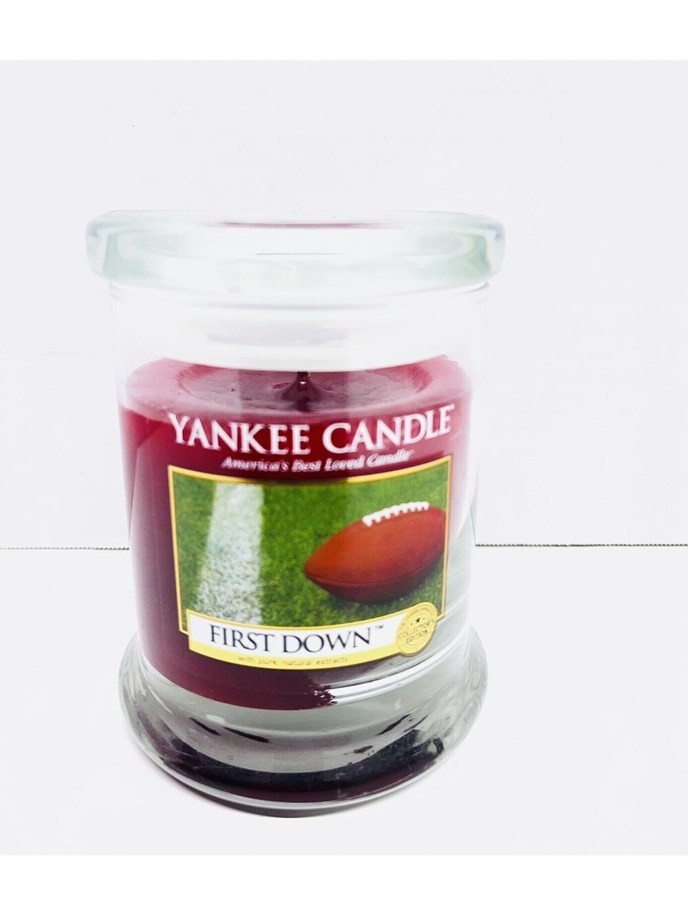 Yankee Candle First Down 8 oz Jar Single Wick Brown Wax Rare Retired NOS Sports